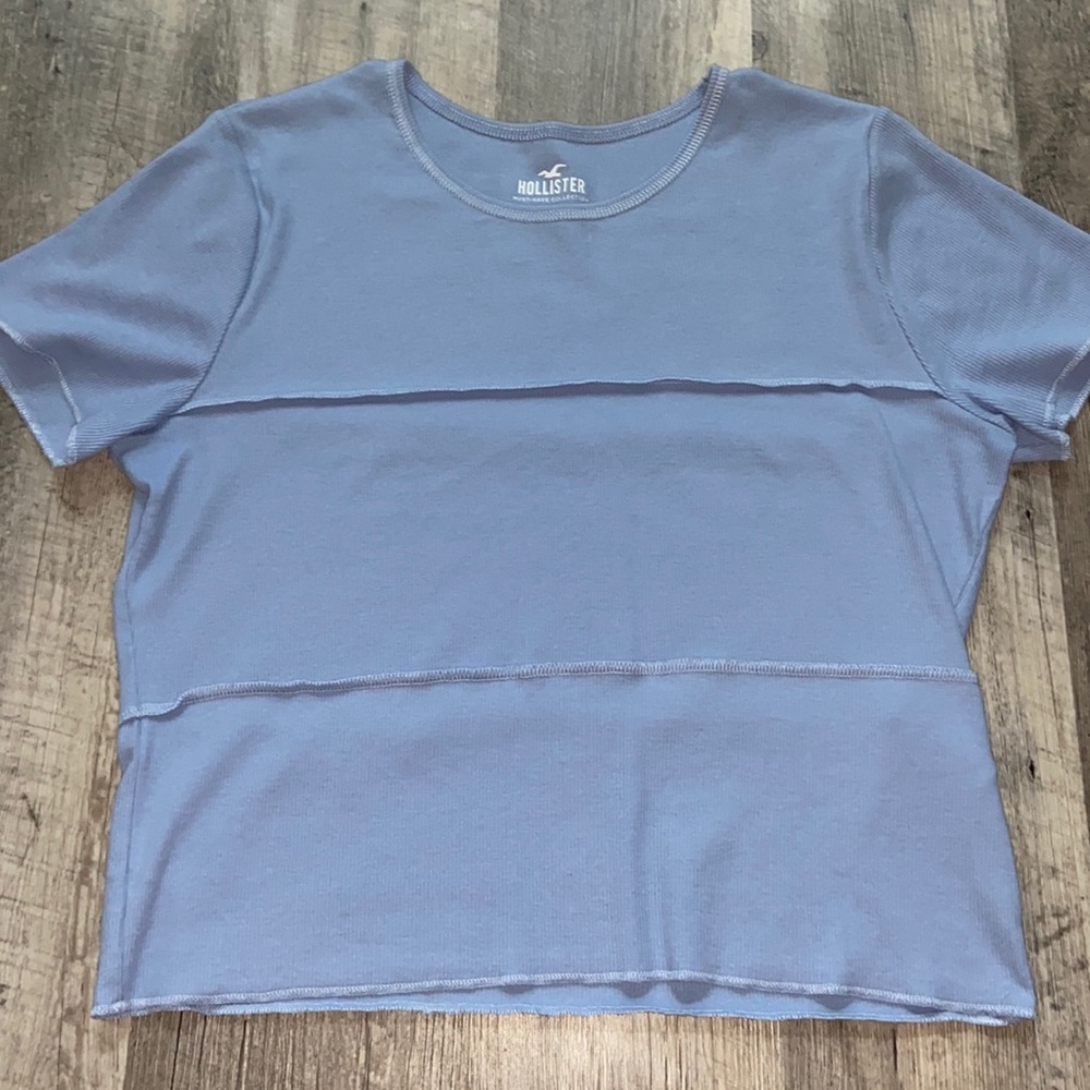 Baby blue ribbed tee